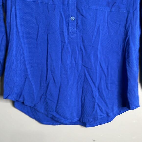 Lucky Brand Blue Pin Dot Tunic Blouse Size XS - Picture 3 of 7